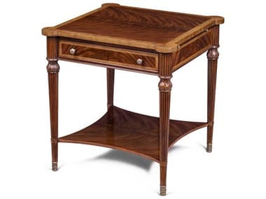 Maitland Smith Carter 24" Square Wood Mahogany End Table MS891007
