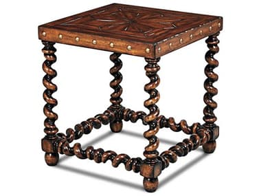 Maitland Smith Serpentine 22" Square Wood End Table MS891012