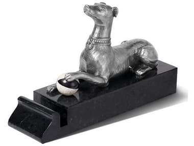 Maitland Smith Nickel Plated Brass Stately Greyhound Card Holder MS891606