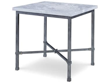 Maitland Smith Rectangular Stone Venetian Pewter Arctic Grey End Table MSHM1333L