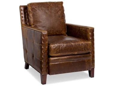 Maitland Smith Elkhorn 30" Brown Leather Accent Chair MSRA1038SHABAR