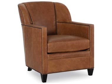 Maitland Smith Bronson 28" Brown Leather Accent Chair MSRA11621RENACO