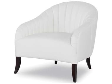Maitland Smith Liam 32" White Leather Accent Chair MSRA1426LENPEA