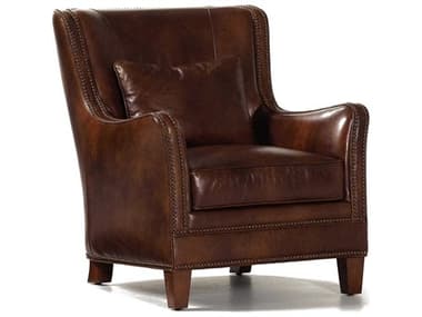 Maitland Smith Vermont 30" Brown Leather Accent Chair MSRA172DANTOB