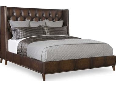 Maitland Smith Stella Linus Molasses Brown Upholstered King Platform Bed MSRAB1500KLINMOL
