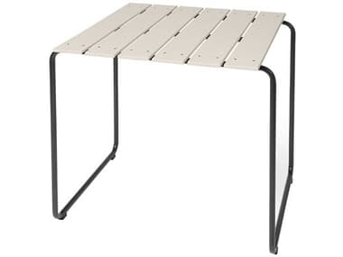 Mater Outdoor Ocean Sand / Gunmetal 27'' Recycled Plastic Square Dining Table MTO09313