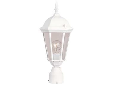 Maxim Lighting Westlake White & Clear Glass 8'' Wide Incandescent Outdoor Post Light MX1001WT