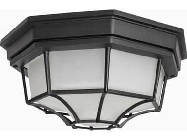 Maxim Lighting Crown Hill & Frosted Glass 2 - Light 11'' Outdoor Ceiling Light MX1020BK