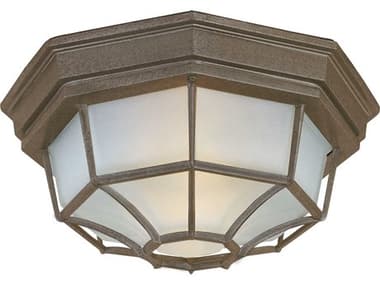 Maxim Lighting Crown Hill & Frosted Glass 2 - Light 11'' Outdoor Ceiling Light MX1020RP