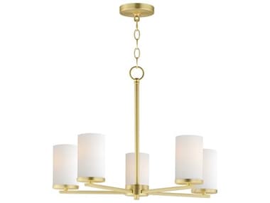 Maxim Lighting Lateral 5-Light Satin Brass Cylinder Chandelier MX10286SWSBR