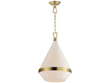 Maxim Lighting Giza 15" 1-Light Satin Brass Glass Pendant MX10376WTSBR