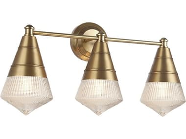 Maxim Lighting Hargreaves 3-Light Natural Aged Brass Vanity Light MX10393PRNAB