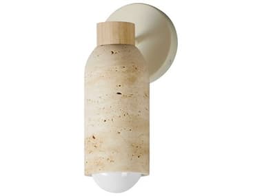 Maxim Lighting Pompeii 1-Light Travertine Oyster Off White Wall Sconce MX10621TVOY