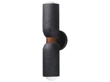 Maxim Lighting Pompeii 2-Light Lava Black Wall Sconce MX10622LVBK