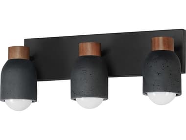 Maxim Lighting Pompeii 3-Light Lava Black Vanity Light MX10623LVBK