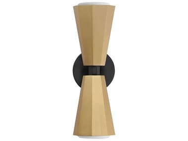 Maxim Lighting Rizzo 2-Light Black Antique Brass Wall Sconce MX10810SWBKAB
