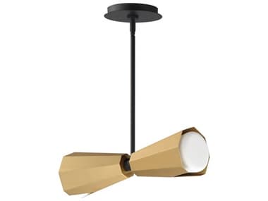 Maxim Lighting Rizzo 2-Light Black Antique Brass Island Pendant MX10812SWBKAB