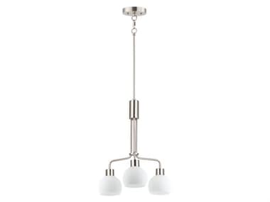 Maxim Lighting Coraline 3-Light Satin Nickel Glass Chandelier MX11276SWSN