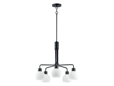 Maxim Lighting Coraline 5-Light Black Glass Chandelier MX11277SWBK