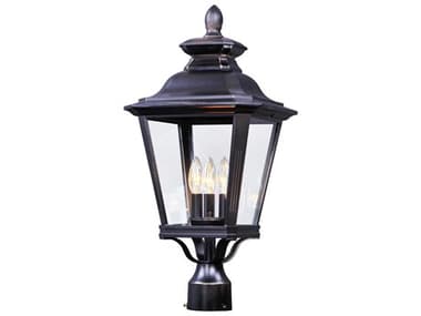 Maxim Lighting Knoxville with Clear Glass 3 - Light Outdoor Post Light MX1131CLBZ