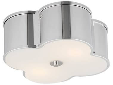 Maxim Lighting Clover 2-Light Polished Nickel Flush Mount MX12247WTPN