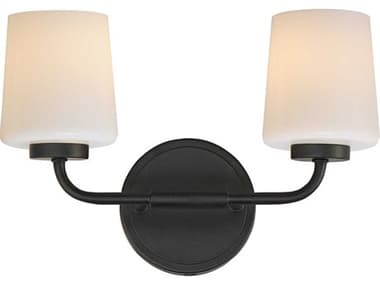 Maxim Lighting Durham 2-Light Black Vanity Light MX12692WTBK