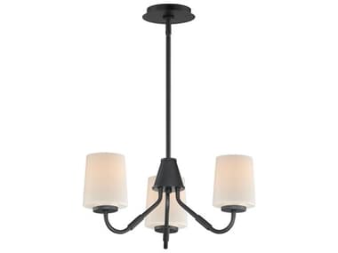 Maxim Lighting Durham 3-Light Black Chandelier MX12695WTBK