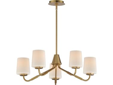 Maxim Lighting Durham 5-Light Natural Aged Brass Chandelier MX12696WTNAB