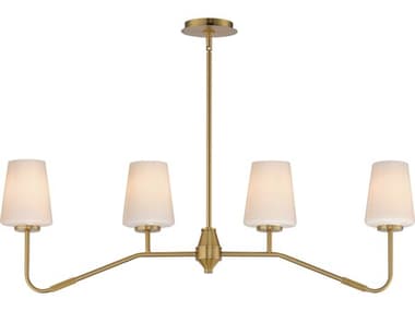 Maxim Lighting Durham 4-Light Natural Aged Brass Island Pendant MX12697WTNAB