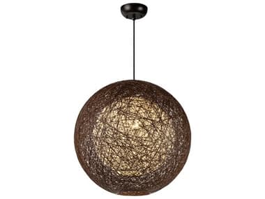 Maxim Lighting Bali 19" 1-Light Chocolate Brown Globe Round Pendant MX14405CHWT