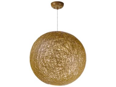 Maxim Lighting Bali 19" 1-Light Natural Brown Globe Round Pendant MX14405NAWT