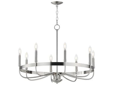 Maxim Lighting Frankie 8-Light Satin Nickel Candelabra Chandelier MX14498SN