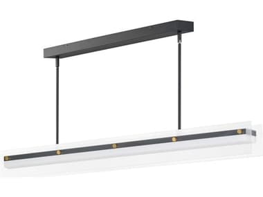 Maxim Lighting Spectre 1-Light Black Natural Aged Brass Linear Island Pendant MX21194CRBKNAB