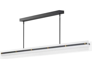 Maxim Lighting Spectre 1-Light Black Natural Aged Brass Linear Island Pendant MX21195CRBKNAB