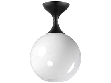 Maxim Lighting Neve 1-Light Black Globe Flush Mount MX21229MRBK
