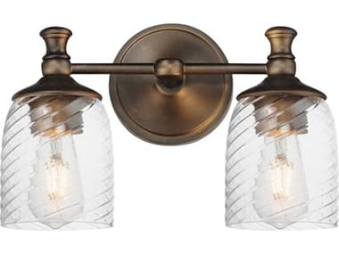 Maxim Lighting Swirl 2-Light Antique Bronze Traditional Vanity Light MX21352CRANB