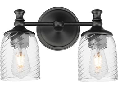 Maxim Lighting Swirl 2-Light Black Traditional Vanity Light MX21352CRBK