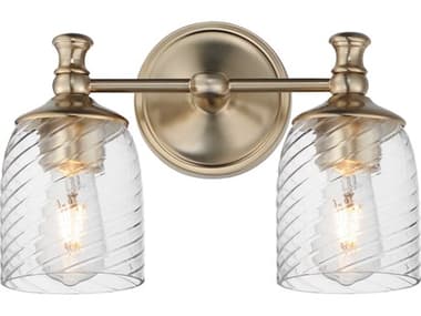 Maxim Lighting Swirl 2-Light Satin Champagne Brass Traditional Vanity Light MX21352CRSCH