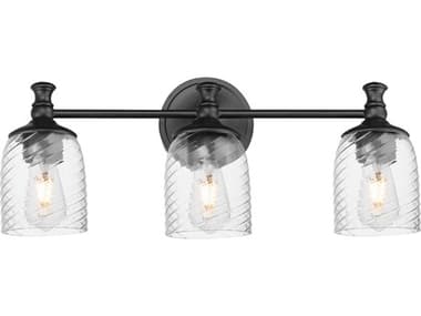 Maxim Lighting Swirl 3-Light Black Traditional Vanity Light MX21353CRBK