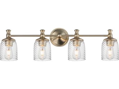 Maxim Lighting Swirl 4-Light Satin Champagne Brass Traditional Vanity Light MX21354CRSCH