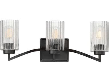 Maxim Lighting Rigata 3-Light Black Vanity Light MX21373CRBK