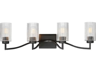 Maxim Lighting Rigata 4-Light Black Vanity Light MX21374CRBK