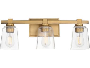 Maxim Lighting Cubos 3-Light Natural Aged Brass Vanity Light MX21383CLNAB