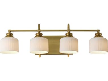 Maxim Lighting Bisque 4-Light Natural Aged Brass Vanity Light MX21494WTNAB
