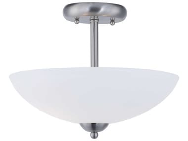 Maxim Lighting Taylor 13" Satin Nickel Glass Bowl Semi Flush Mount MX21653SWSN