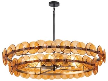 Maxim Lighting Loren 8-Light Gunmetal Orange Round Chandelier MX21824AMGM