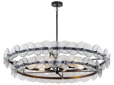 Maxim Lighting Loren 8-Light Gunmetal Clear Round Chandelier MX21824TCGM