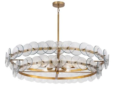 Maxim Lighting Loren 8-Light Weathered Brass Clear Round Chandelier MX21824TCWBR