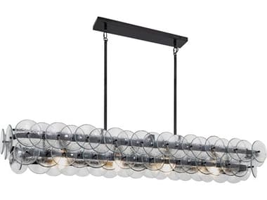 Maxim Lighting Loren 5-Light Gunmetal Clear Linear Island Pendant MX21826TCGM