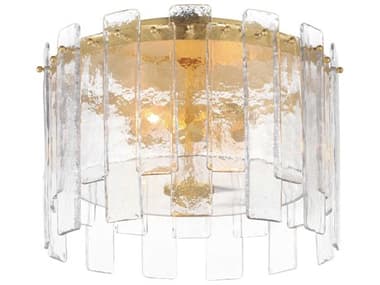 Maxim Lighting Warren 2-Light Gold Leaf Round Flush Mount MX21832AGGL